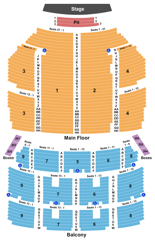 Orpheum Theatre Hadestown Seating Chart